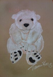 "Eisi" Kuscheltierportrait 2015 Pastellkreide 